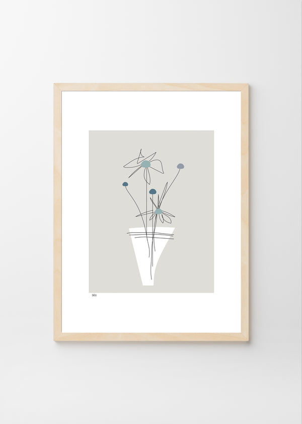 Flower in a vase (light) C