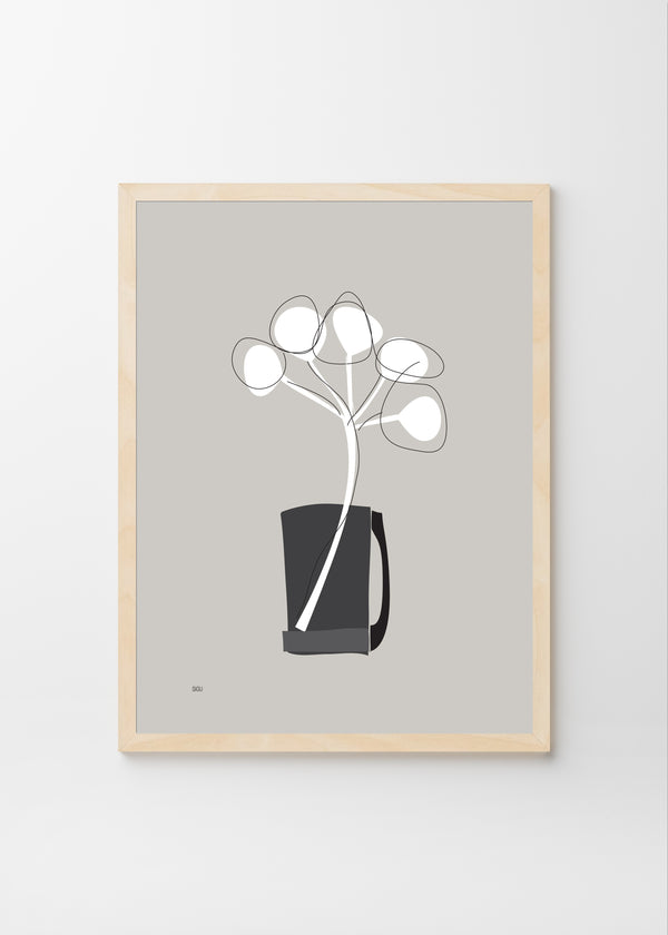 Plant in a cup (dark) B
