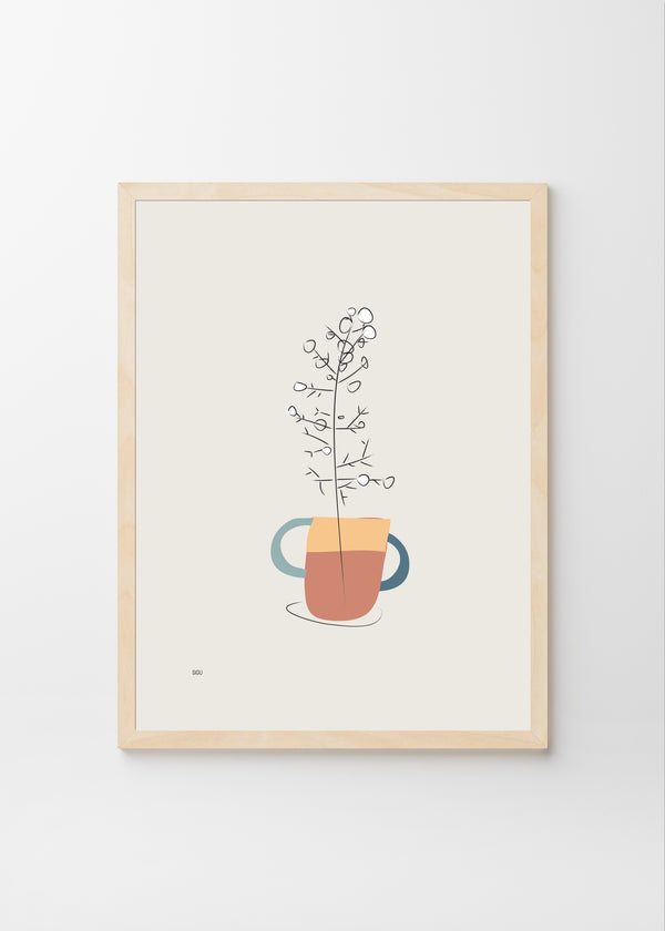 Plants in cups A